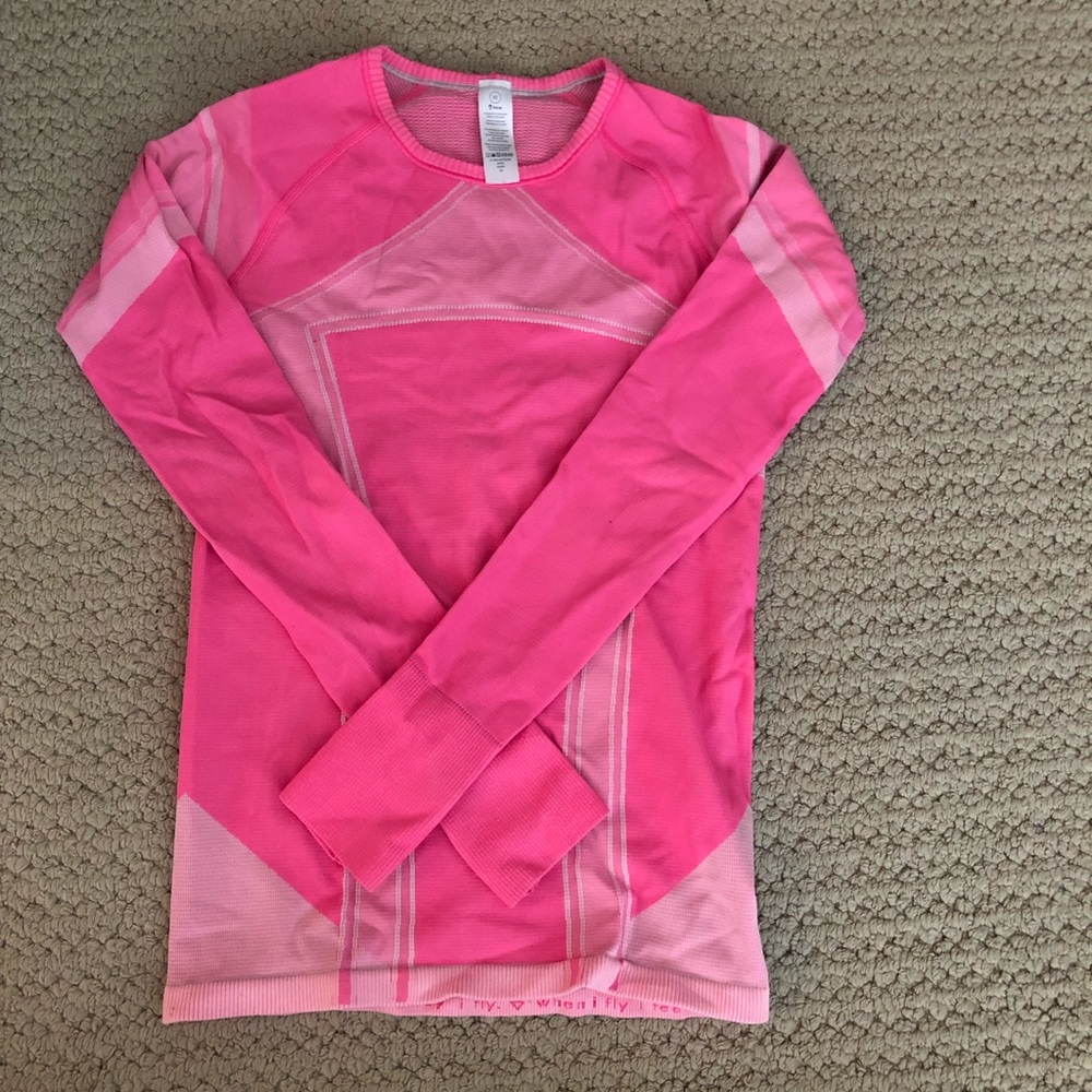 Ivivva Size 10 Pink Fly Tech Long Sleeve